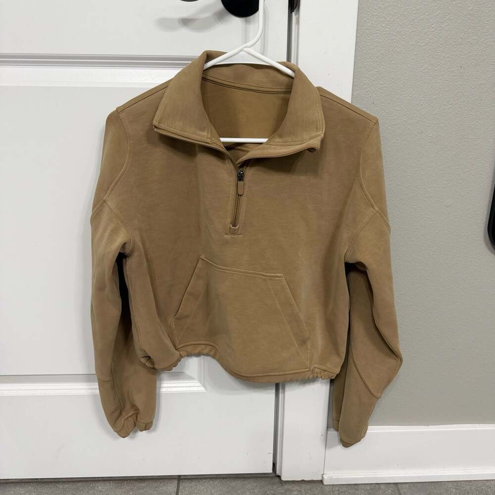 Lululemon Softstreme Perfectly Oversized Cropped Half-Zip Pullover Size 4